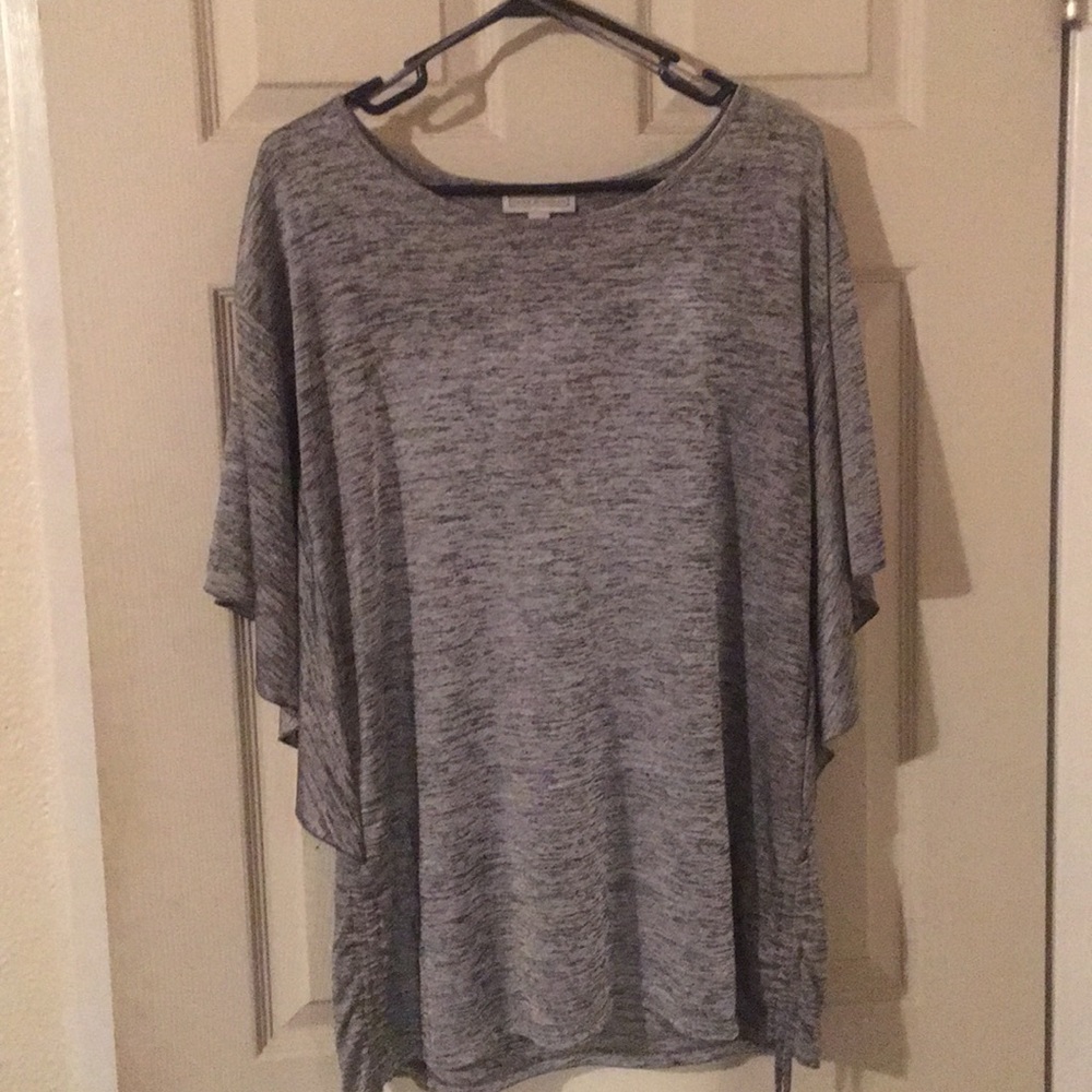 Silver flare blouse